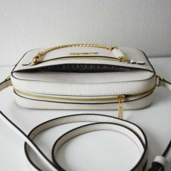 NWT Michael Kors Leather Crossbody Shoulder Bag Pale Blush Cream Chalk MINT - Picture 9 of 11